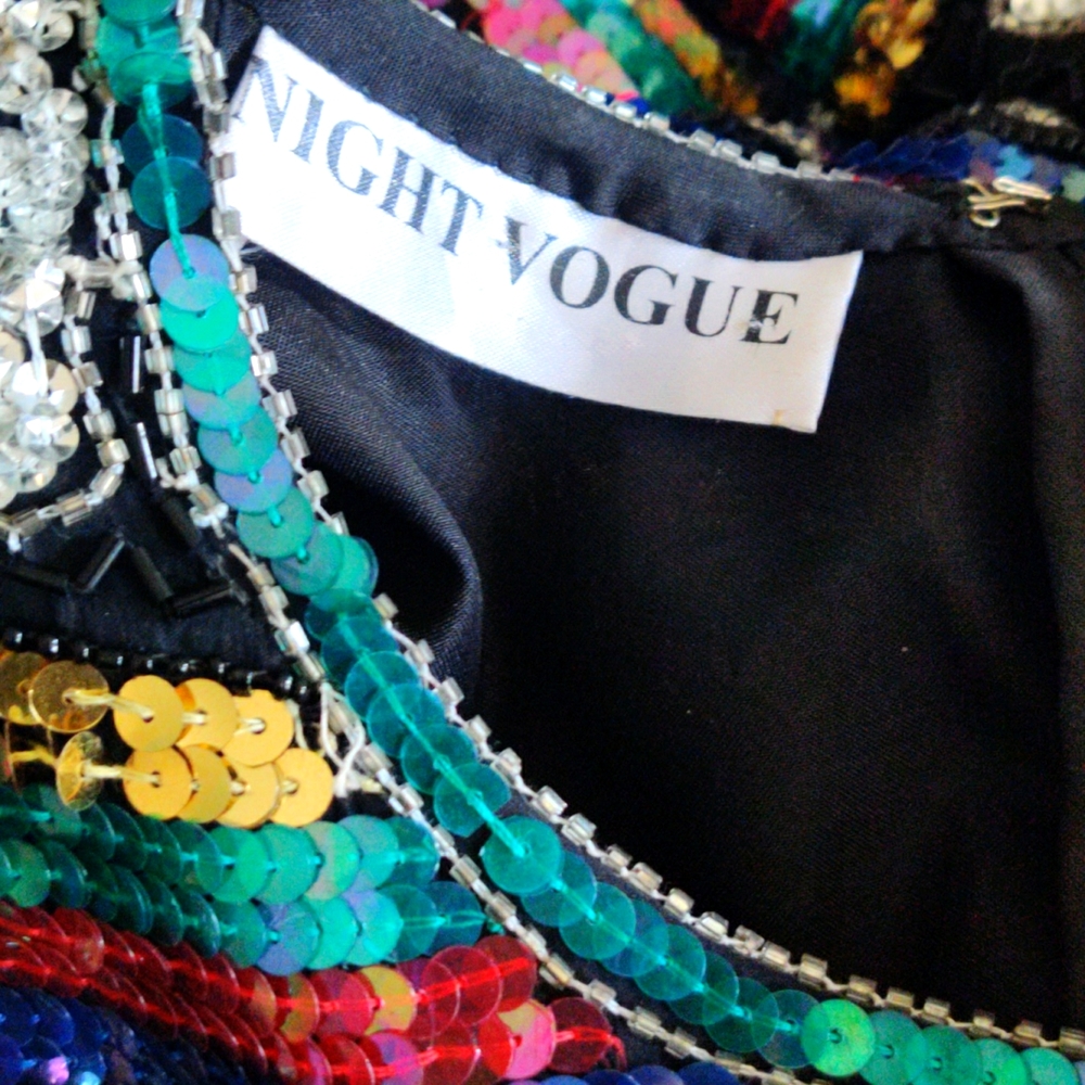 Vibrant colorful sequin.